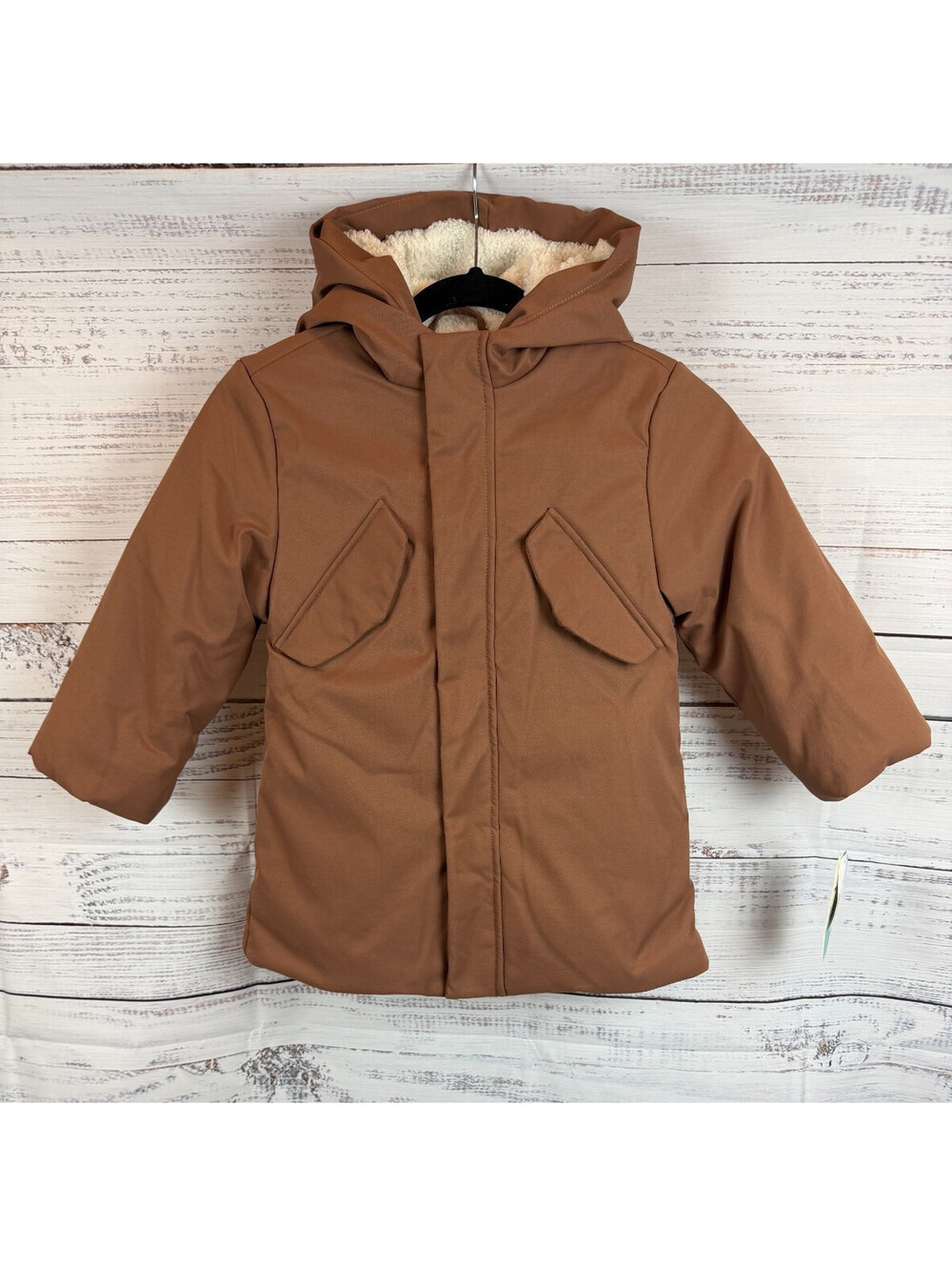 CLASS CLUB brown tobacco boys hooded insulated winter coat size 5 NWT